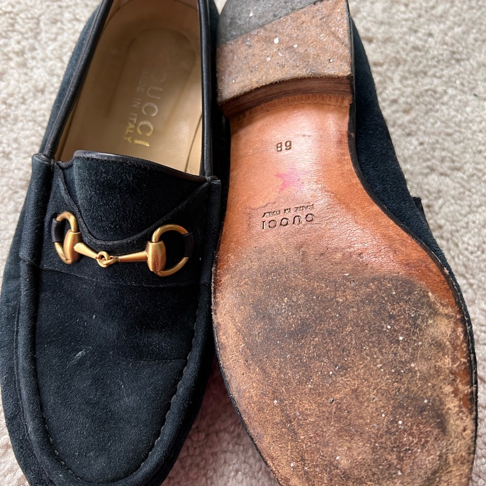 Authentic Gucci Navy Loafer